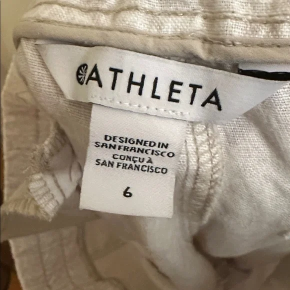 Athleta Cream Textured Joggers - Picture 3 of 5